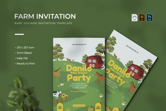 Download Farm - Baby Shower Invitation - Baby shower invitation Collection