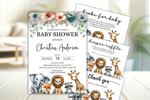 Download Baby Shower Invitation Bundle Set - Baby shower invitation Collection