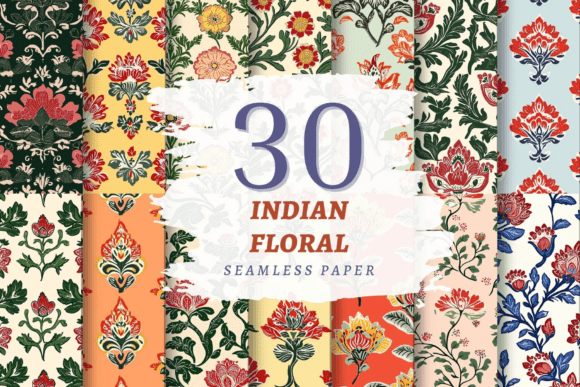Download Indian Florals Seamless JPEG - Florals Collection