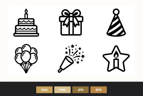 Download Birthday Party Celebration Black and - Premium Resources