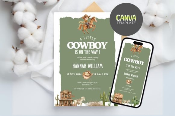 Download Cowboy Baby Shower Invitation Template - Baby shower invitation Collection