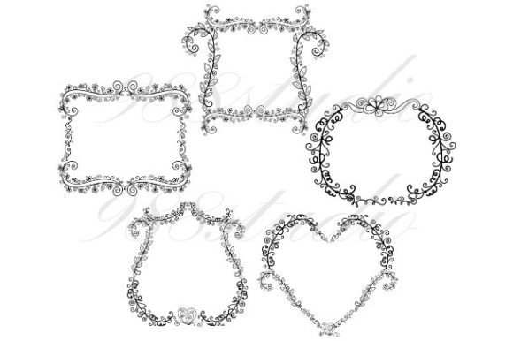 Download Doodle Frame Png Heart Flower Vine Print - Doodle frame png Collection