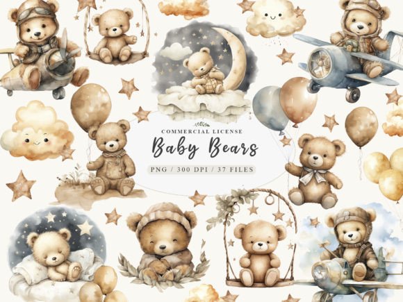 Download Nursery Teddy Bear Clipart,Boho Clipart - Boho clipart Collection
