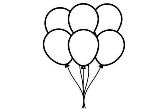 Download Illustration of a Bunch of Balloons - Bunch of balloons Collection